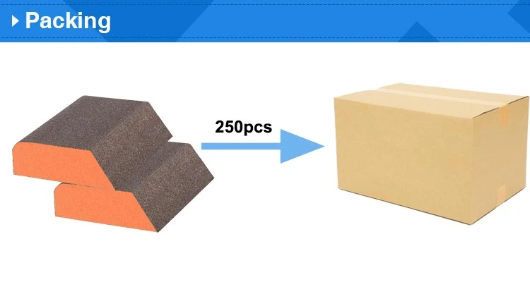 Orange flexible sponge sanding block